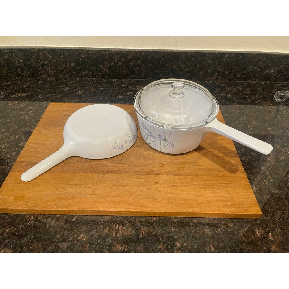 3 pc Shadow iris Corningware stove top set